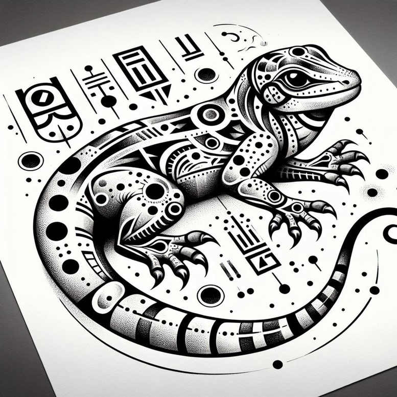 sobek tattoo design ideas rich shading predator symmetry for outer arm