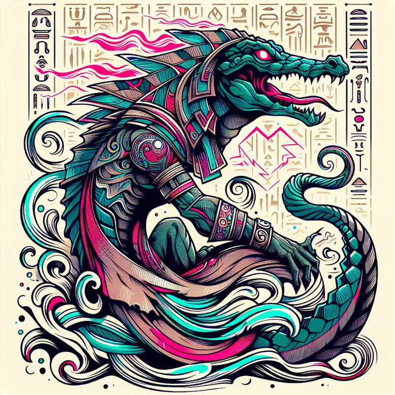 sobek tattoo design ideas Realism natural contrast reptilian strength for foot