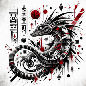 sobek tattoo design ideas fine-line ritual strength symbol of perseverance