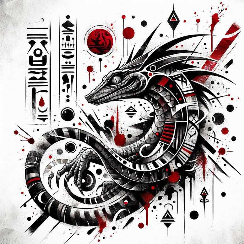 sobek tattoo design ideas fine-line ritual strength symbol of perseverance