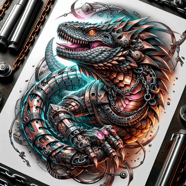 sobek tattoo design ideas Surrealism fantastical elements water guardian for heel