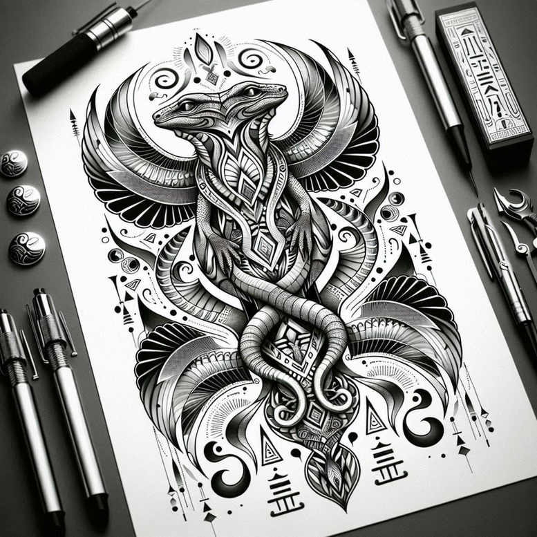 sobek tattoo design ideas realistic texture water guardian shows resilience