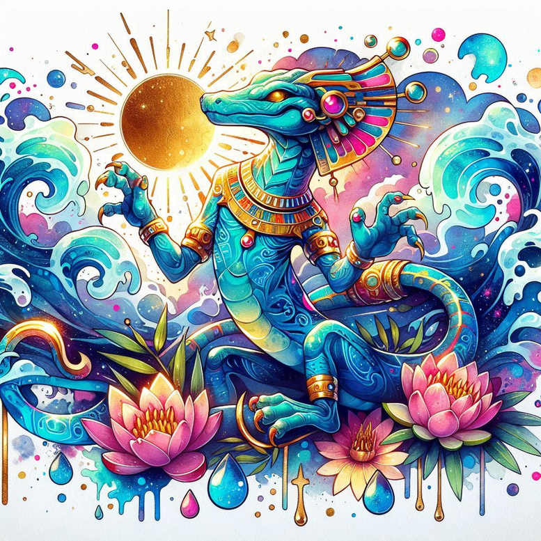 sobek-tattoo-foggy-for-stomach – tattoo design ideas free ai generated – Gallery: sobek-inkby-ai