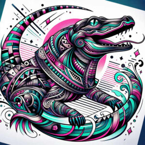 sobek-tattoo-gloomy-for-toe – tattoo design ideas free ai generated – Gallery: sobek-inkby-ai