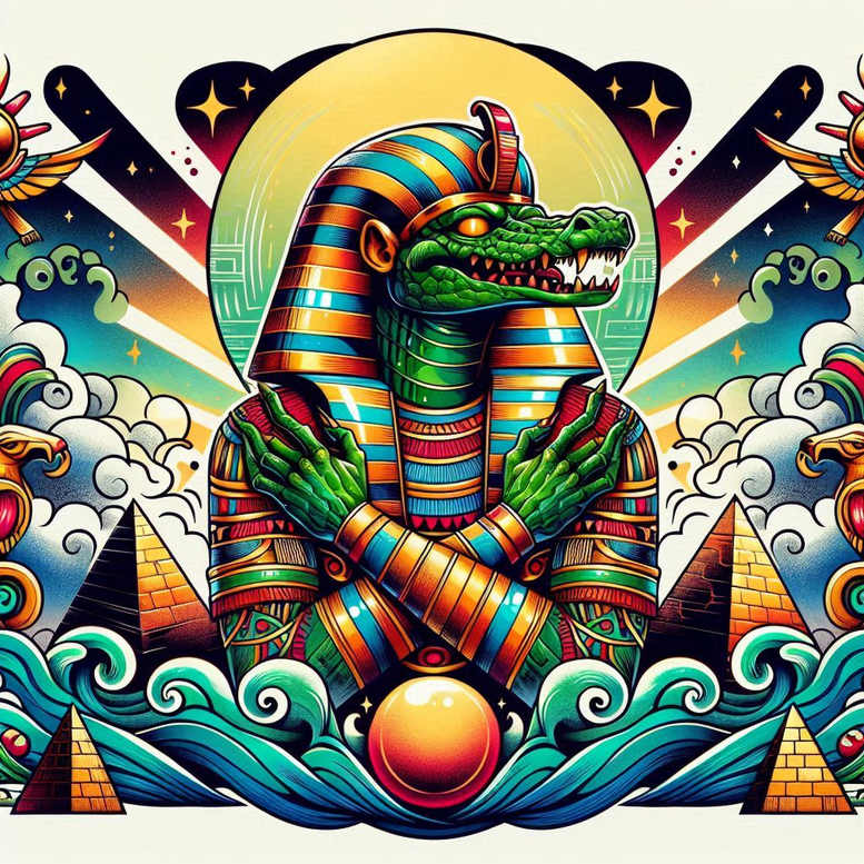 strength-symbol-sobek-tattoo-bloodcurdling-for-outer-arm – tattoo design ideas free ai generated – Gallery: sobek-inkby-ai