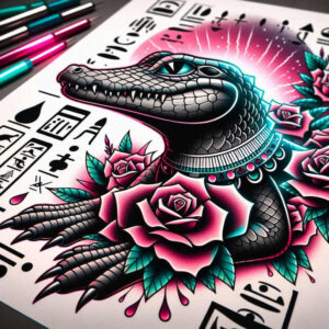 mystery-symbol-sobek-tattoo-odd-for-arm – tattoo design ideas free ai generated – Gallery: sobek-inkby-ai