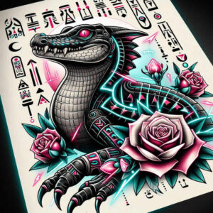 rebirth-symbol-sobek-tattoo-shadows-for-palm – tattoo design ideas free ai generated – Gallery: sobek-inkby-ai