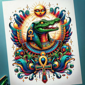 wavy-line-sobek-tattoo-bloodcurdling-for-triceps – tattoo design ideas free ai generated – Gallery: sobek-inkby-ai