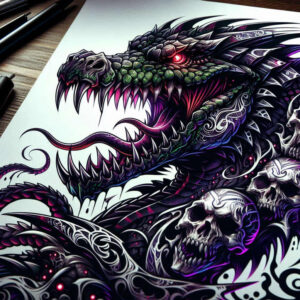 ornamental-detail-sobek-tattoo-whispering-for-upper-back – tattoo design ideas free ai generated – Gallery: sobek-inkby-ai
