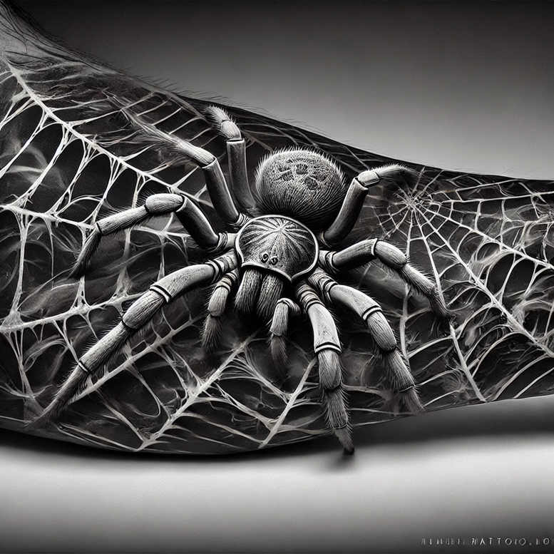 protection-motif-spider-tattoo-dripping-for-side-torso – tattoo design ideas free ai generated – Gallery: spiders-inkby-ai