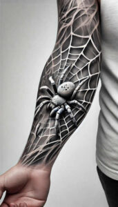 spiders tattoo design ideas bold motifs intricate web for lower leg