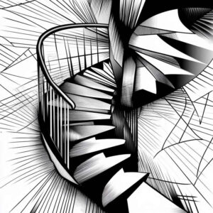 light-motif-stairs-tattoo – tattoo design ideas free ai generated – realism-photo-realistic – for-abdomen – Gallery: stairs-inkby-ai