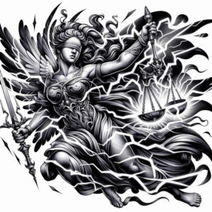 punishment-and-reward-tattoo – tattoo design ideas free ai generated – surrealism-psychic-energy – for-foot – Gallery: themis-inkby-ai