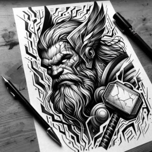 power-symbolism-tattoo-neotraditional-modern-classic-for-full-back – tattoo design ideas free ai generated – Gallery: thor-inkby-ai