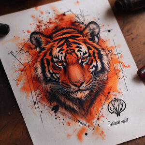 tigers tattoo design ideas Surrealism enigmatic visuals apex predator for ribs