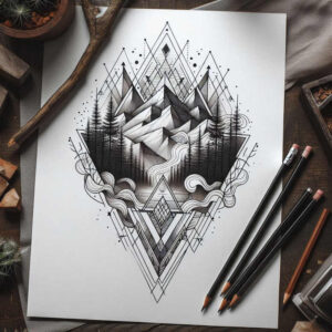 tigers tattoo design ideas Surrealism mystical roaring strength for upper chest