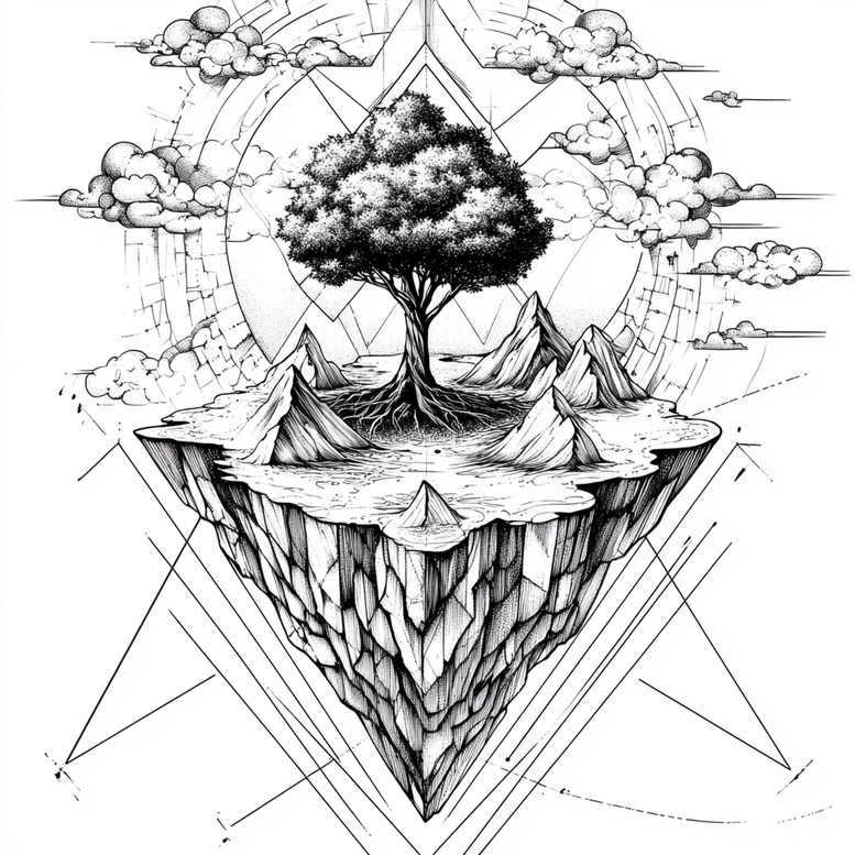 tree-with-flowing-lines-realism-real-shadows-for-spine – tattoo design ideas free ai generated – Gallery: trees-inkby-ai