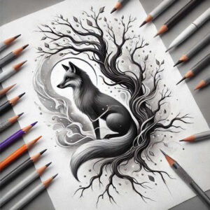 tree-with-ornamental-details-neotraditional-classic-motifs-for-lower-leg – tattoo design ideas free ai generated – Gallery: trees-inkby-ai