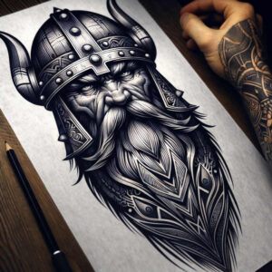 shield-tattoo-tar-for-upper-chest – tattoo design ideas free ai generated – Gallery: vikings-inkby-ai