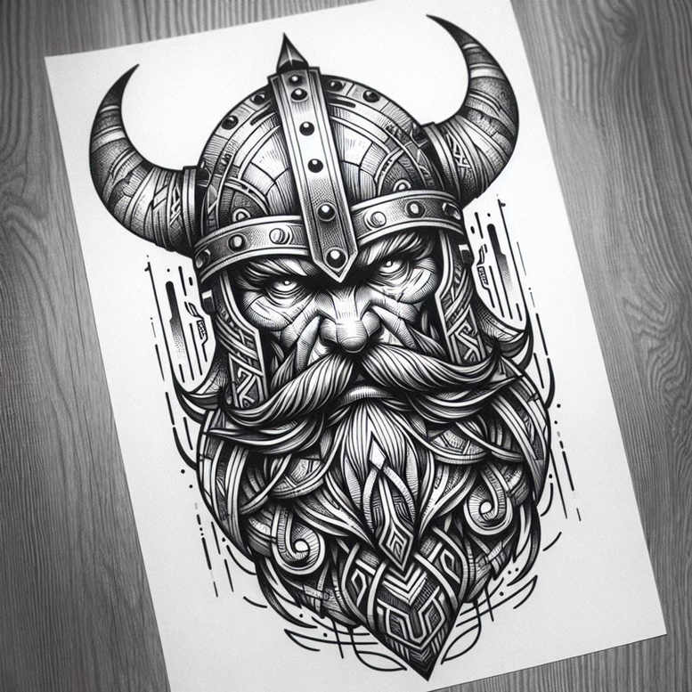 bravery-symbol-tattoo-abyss-for-collarbone – tattoo design ideas free ai generated – Gallery: vikings-inkby-ai