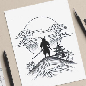 honor-motif-tattoo-neotraditional-clean-fill-for-temple – tattoo design ideas free ai generated – Gallery: warriors-asia-inkby-ai