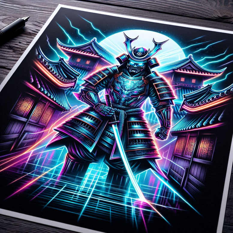 line-warrior-tattoo-surrealism-ethereal-glow-for-heel – tattoo design ideas free ai generated – Gallery: warriors-asia-inkby-ai