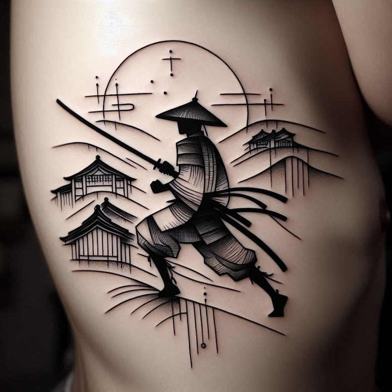 geometric-detail-tattoo-for-men-surrealism-bizarre-for-lower-arm – tattoo design ideas free ai generated – Gallery: warriors-asia-inkby-ai