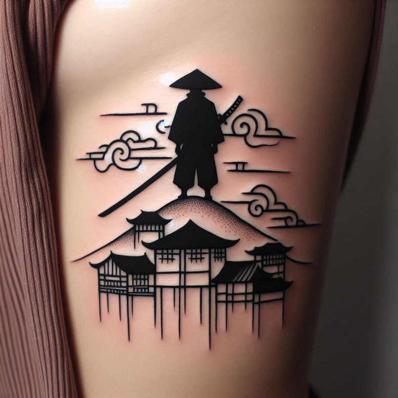 helmet-tattoo-realism-realistic-contrast-for-upper-thigh – tattoo design ideas free ai generated – Gallery: warriors-asia-inkby-ai