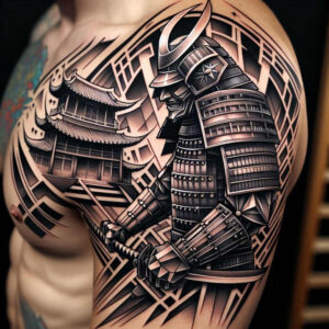 3d-effect-tattoo-realism-minimal-grain-for-shin – tattoo design ideas free ai generated – Gallery: warriors-asia-inkby-ai
