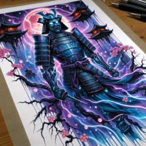 ornamental-ninja-tattoo-surrealism-abstract-forms-for-lower-arm – tattoo design ideas free ai generated – Gallery: warriors-asia-inkby-ai