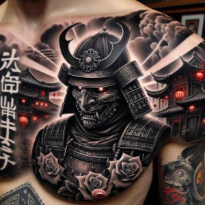 warriors-asia tattoo design ideas black-and-white inked protector for wrist