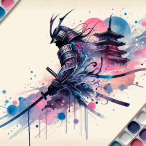 warriors-asia tattoo design ideas Realism seamless blend precise move stands for strength