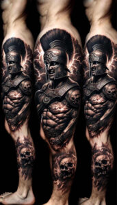 spartan-with-ornamental-details-neotraditional-layered-shading-for-toe – tattoo design ideas free ai generated – Gallery: warriors-greece-inkby-ai