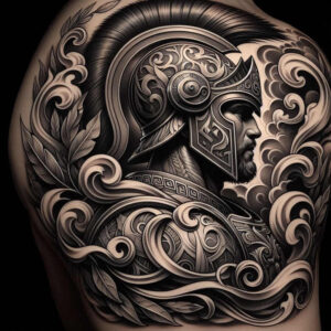 warrior-with-sword-neotraditional-modern-classic-for-lower-back – tattoo design ideas free ai generated – Gallery: warriors-greece-inkby-ai