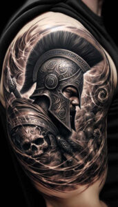 warrior-tattoo-neotraditional-clean-fill-for-lower-back – tattoo design ideas free ai generated – Gallery: warriors-greece-inkby-ai