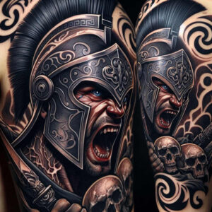 spartan-tattoo-realism-rich-blacks-for-spine – tattoo design ideas free ai generated – Gallery: warriors-greece-inkby-ai