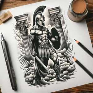 warrior-war-motif-neotraditional-classic-motifs-for-biceps – tattoo design ideas free ai generated – Gallery: warriors-greece-inkby-ai