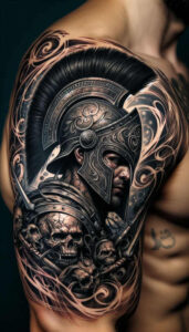 spartan-tattoo-neotraditional-subtle-tone-for-forearm – tattoo design ideas free ai generated – Gallery: warriors-greece-inkby-ai