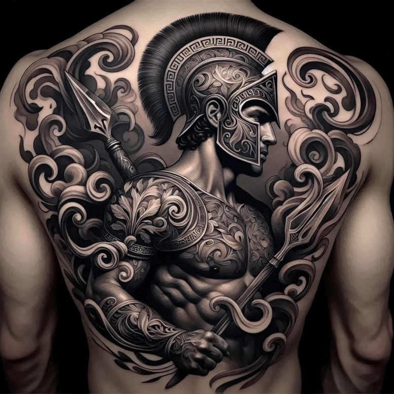 warrior-courage-and-strength-motif-neotraditional-subtle-tone-for-ankle – tattoo design ideas free ai generated – Gallery: warriors-greece-inkby-ai