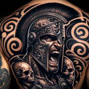 spartan-with-ornamental-details-neotraditional-detailed-textures-for-abdomen – tattoo design ideas free ai generated – Gallery: warriors-greece-inkby-ai