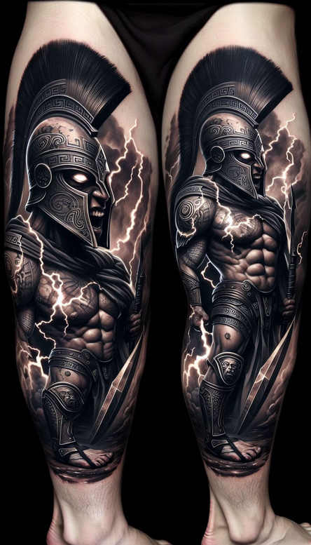 spartan-protection-symbol-neotraditional-sharp-contrast-for-full-back – tattoo design ideas free ai generated – Gallery: warriors-greece-inkby-ai