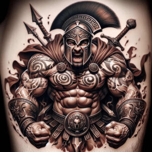 warrior-with-shading-neotraditional-defined-outlines-for-wrist – tattoo design ideas free ai generated – Gallery: warriors-inkby-ai