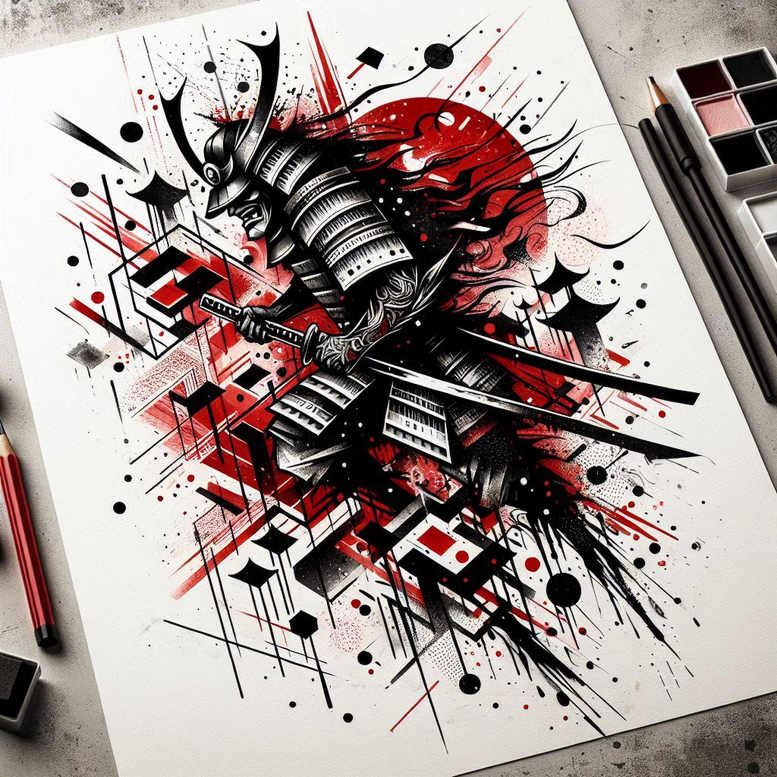 warrior-honor-and-courage-motif-neotraditional-classic-composition-for-upper-chest – tattoo design ideas free ai generated – Gallery: warriors-inkby-ai