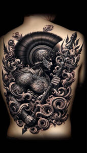 warrior-warrior-motif-surrealism-spectral-hues-for-upper-shoulder – tattoo design ideas free ai generated – Gallery: warriors-inkby-ai