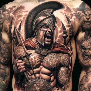 spartan-pride-symbol-neotraditional-strong-contrast-for-lower-arm – tattoo design ideas free ai generated – Gallery: warriors-inkby-ai