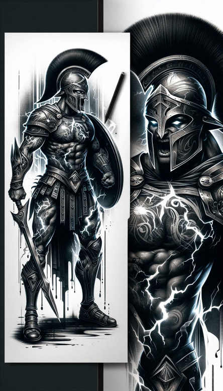 warriors-neotraditional-refined-detail-for-stomach – tattoo design ideas free ai generated – Gallery: warriors-inkby-ai