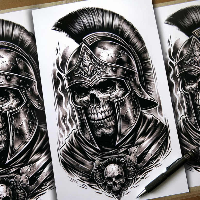 warrior-tattoo-surrealism-abstract-for-forearm – tattoo design ideas free ai generated – Gallery: warriors-inkby-ai