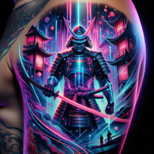 spartan-with-helmet-neotraditional-vivid-detail-for-back-of-neck – tattoo design ideas free ai generated – Gallery: warriors-inkby-ai