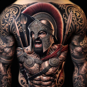 warrior-with-weapon-surrealism-imaginative-for-lower-leg – tattoo design ideas free ai generated – Gallery: warriors-inkby-ai