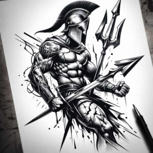 knight-strength-motif-surrealism-ethereal-for-lower-back – tattoo design ideas free ai generated – Gallery: warriors-inkby-ai
